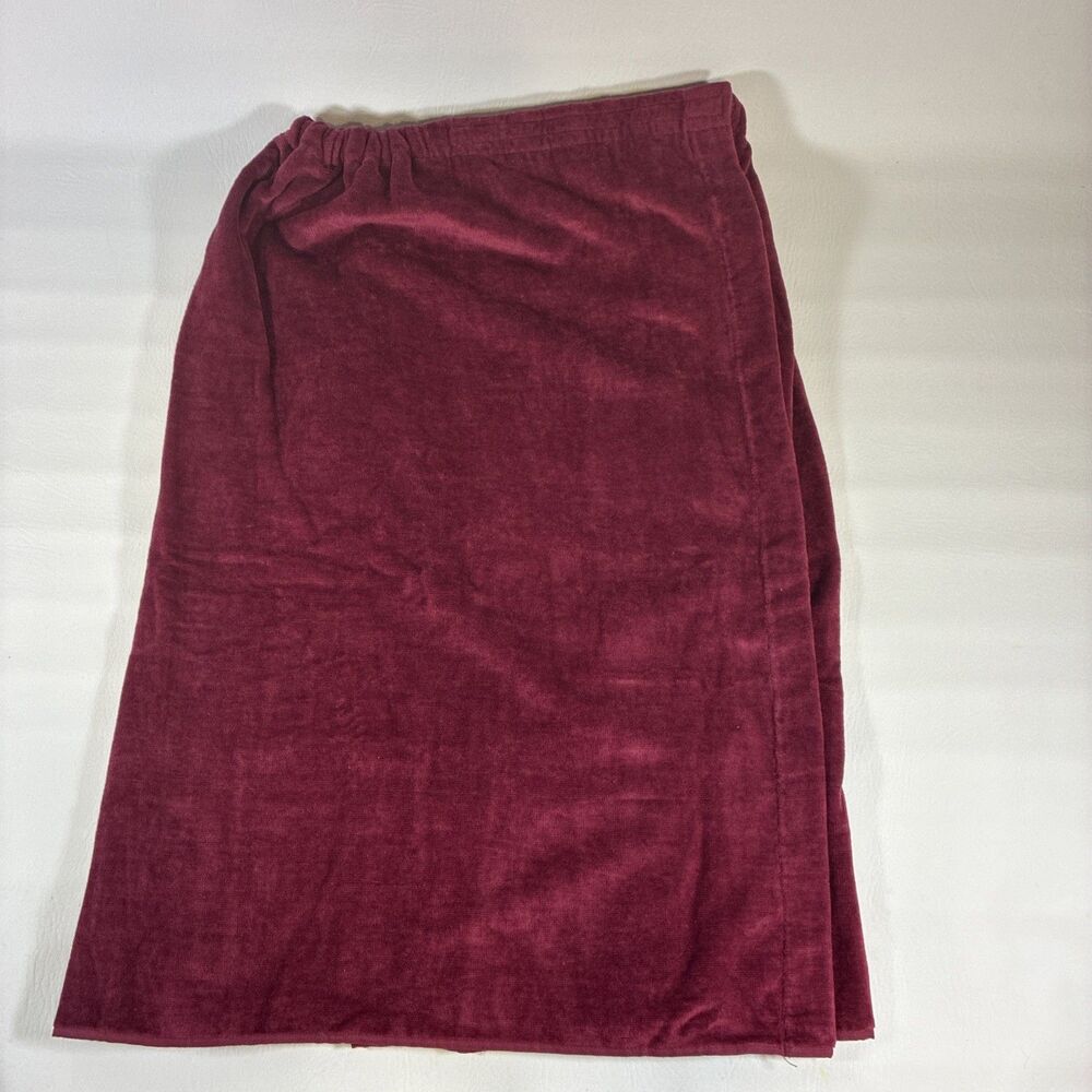 Terry Town Spa Wrap XXL Burgundy 100% Cotton Terry Cloth Bath Shower Wrap USA